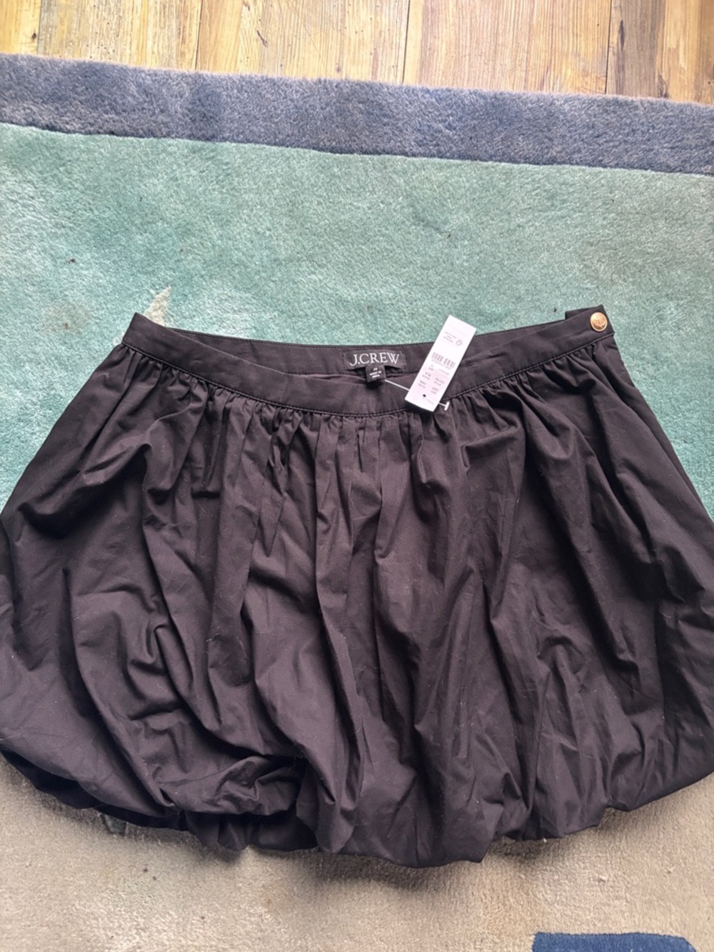 J. Crew Black Bubble Hem Skort